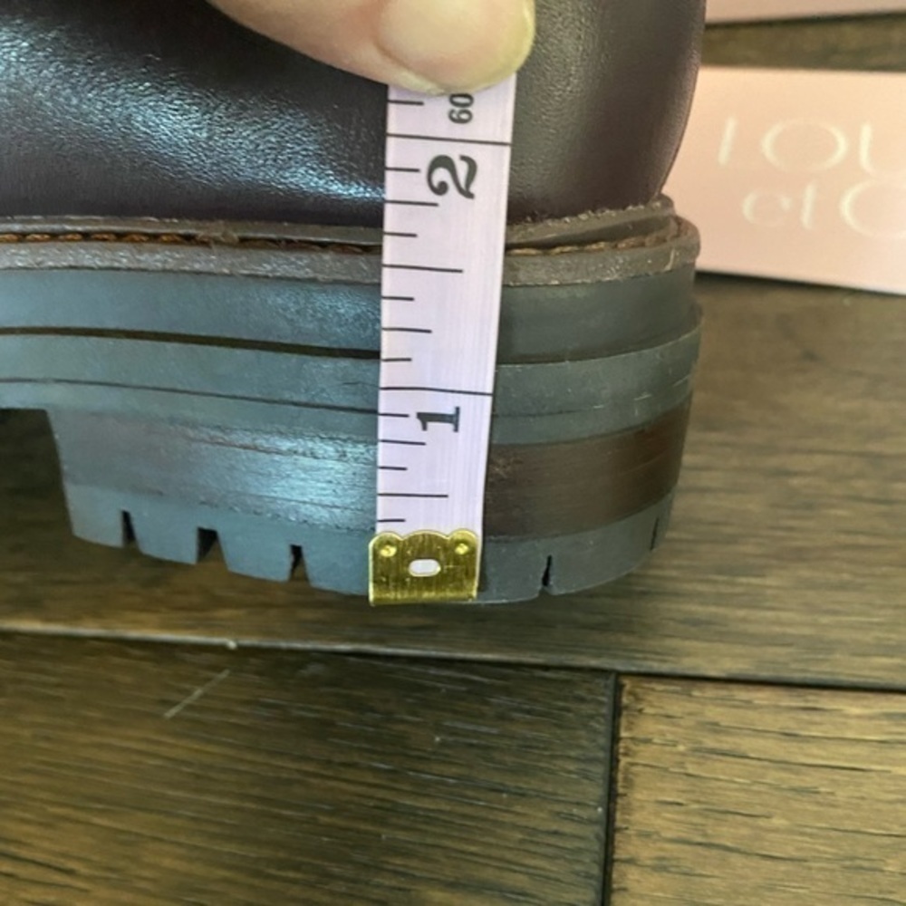 Louise et Cie Sarni Boot Plaid & Brown Platform & Chunky Heel SZ 7 NIB! - Picture 11 of 15